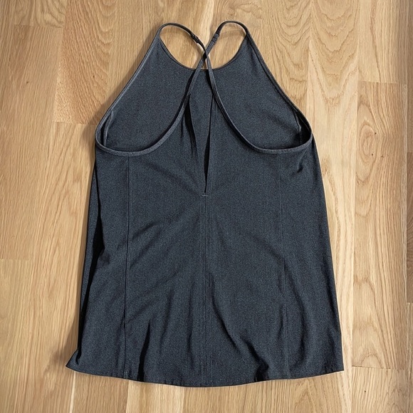 Lululemon Tank Top Grey Sheer Strappy Athleisure - Picture 6 of 6